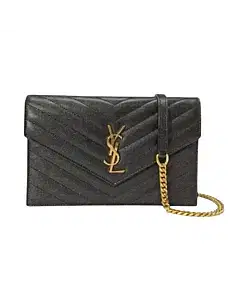 Saint Laurent Envelope Chain Black Crossbody Bag