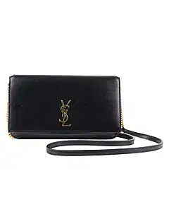 YSL Monogram Phone Holder Crossbody Bag In Leather