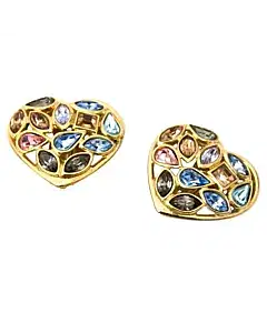 Yves Saint Laurent Clips Heart Earrings
