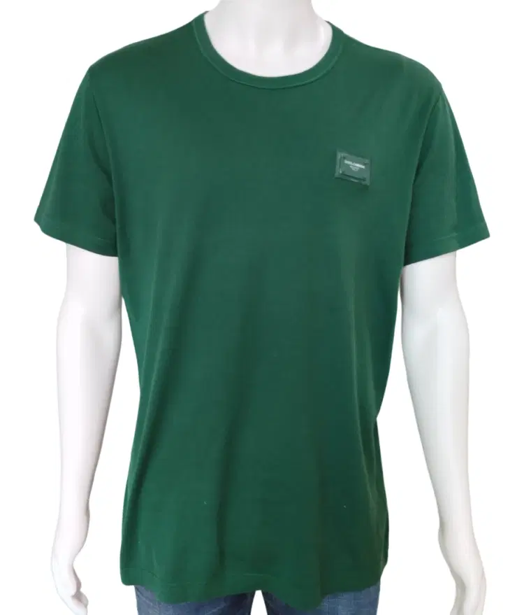 Dolce & Gabbana Milano G8KJ9T Logo Patch Green Tshirt-Hover-Image