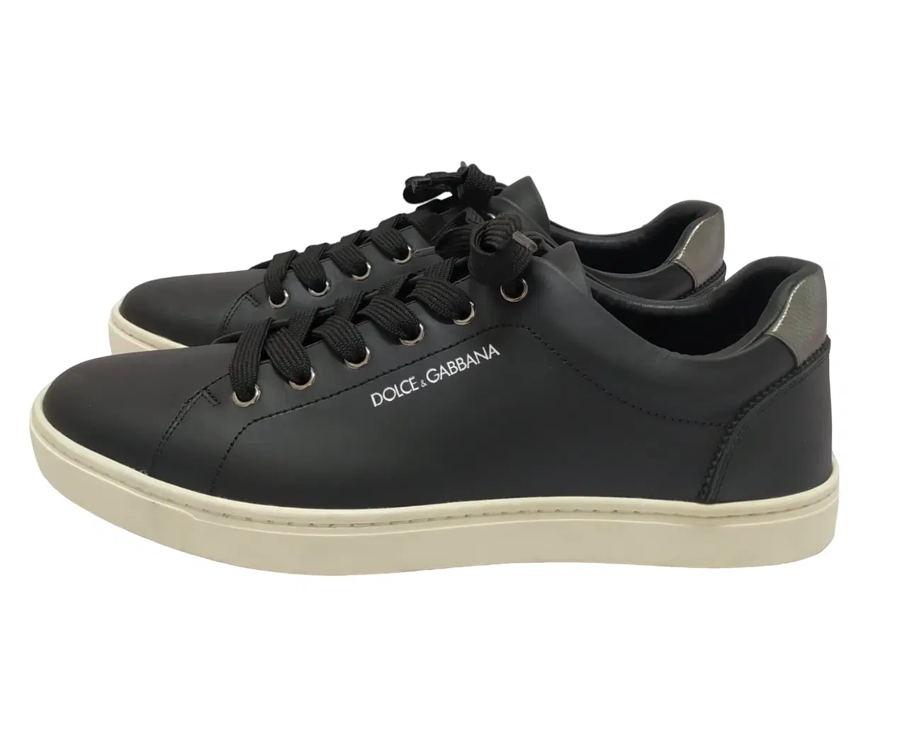 Size 8 - Dolce & Gabbana Black Leather Low Top Sneakers