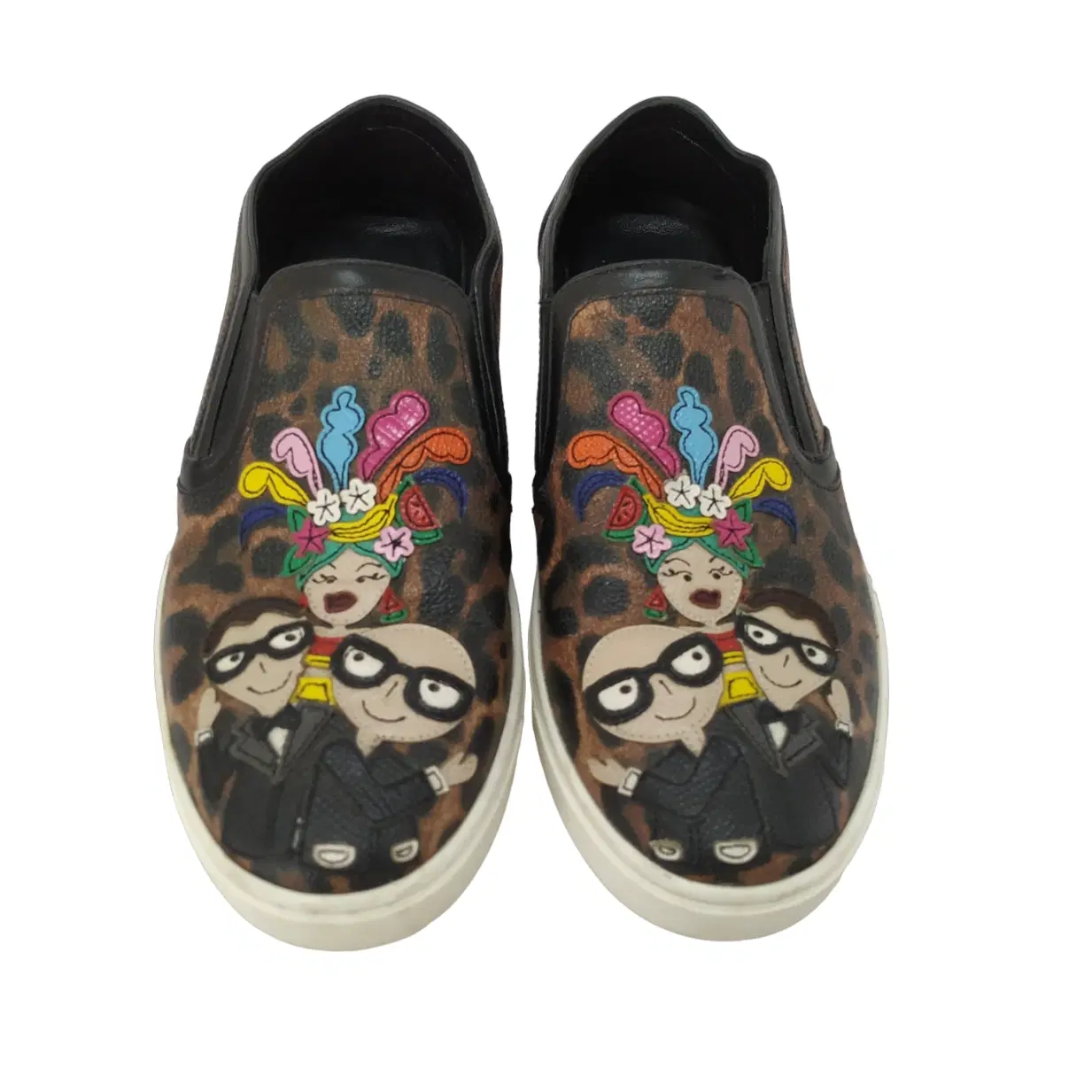 Size 36 - Dolce & Gabbana Leather Leopard #dgfamily Loafers
