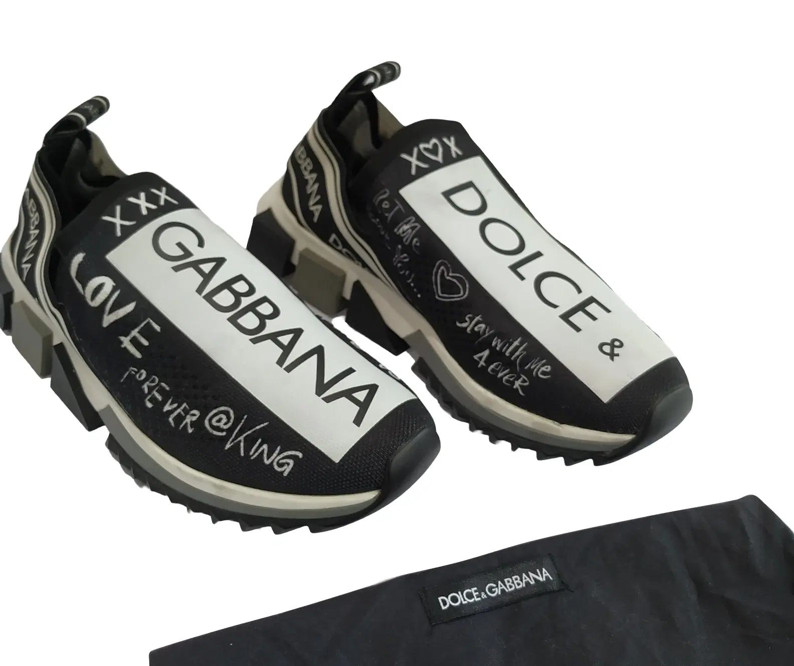 Size 41 - Dolce & Gabbana Signature Logo Graphic Print Sneakers