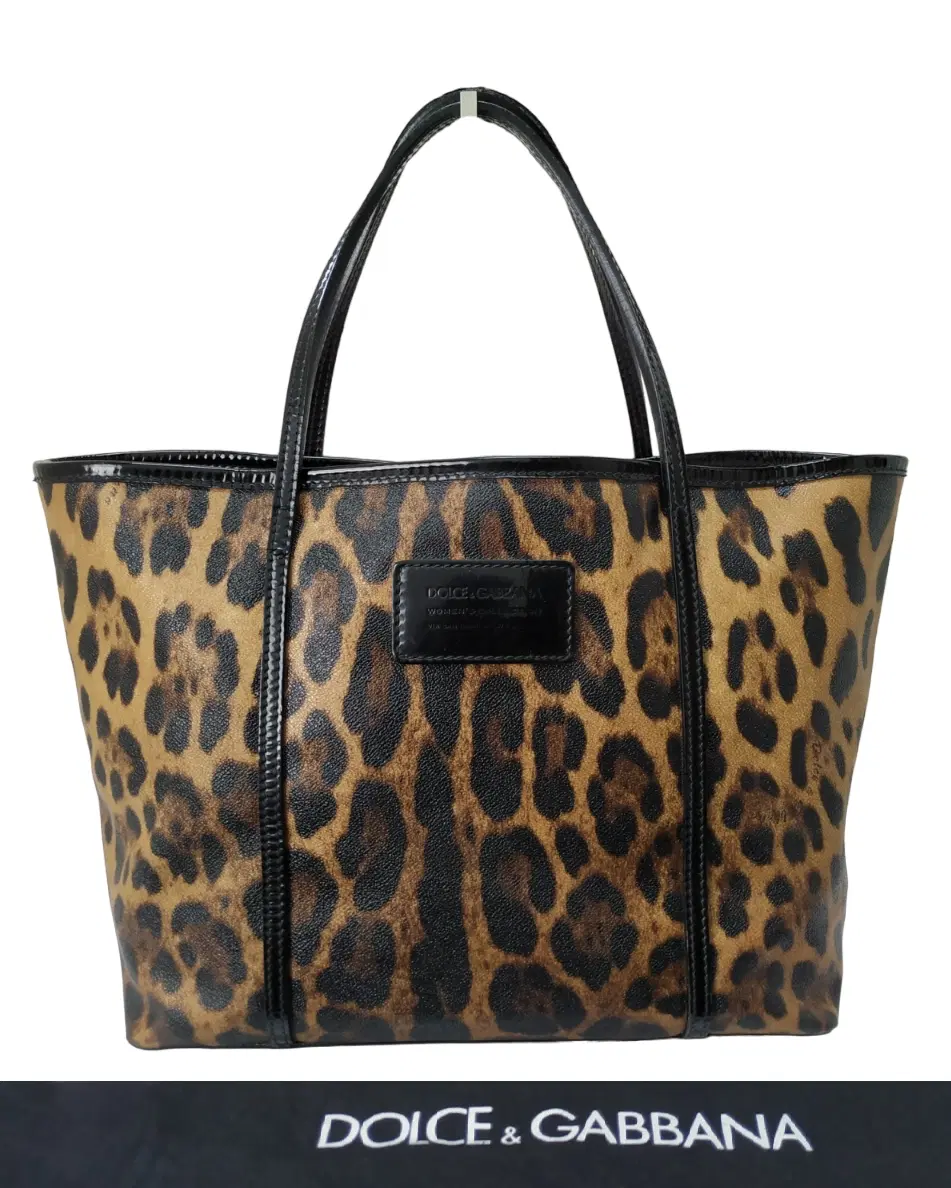 Dolce & Gabbana Leopard Print Coated Canvas and Leather Miss Escape Tote