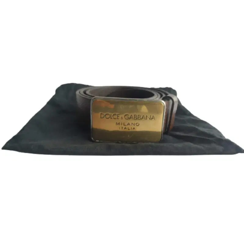 Dolce & Gabbana Logo-Plaque Brown Leather Belt