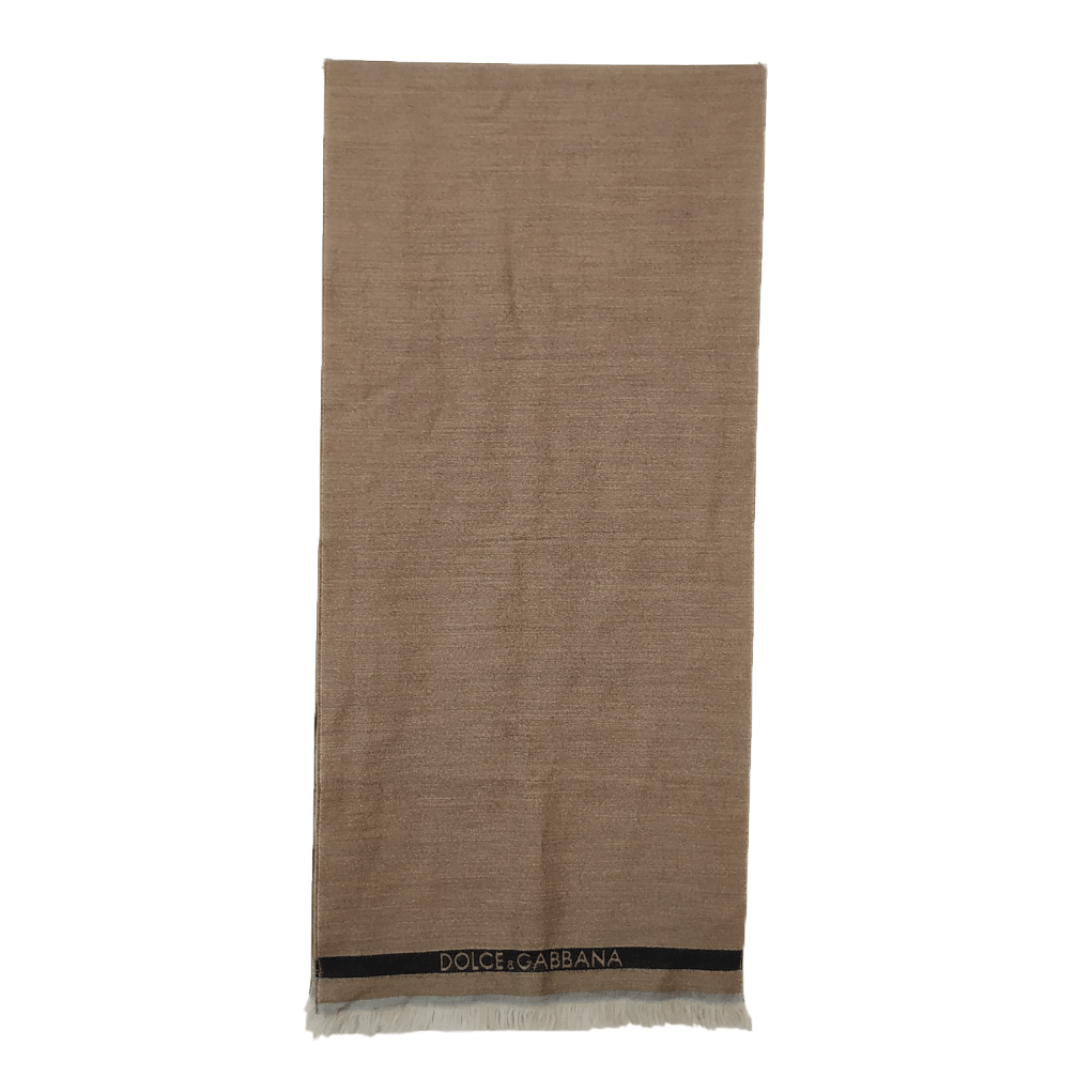 Dolce And Gabbana Beige Wool Scarf