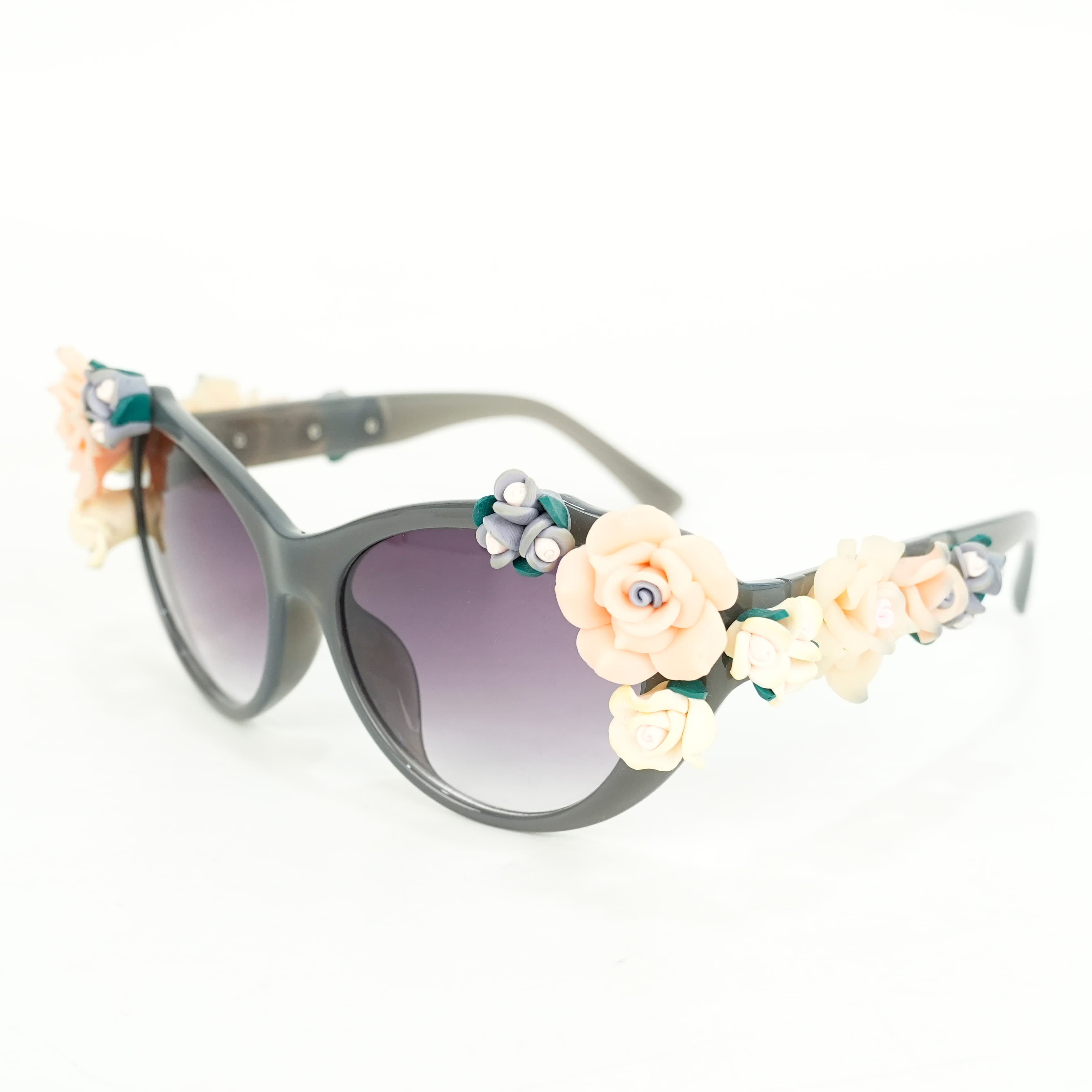 Dolce & Gabbana Women Oversized Floral Cat Eye Sunglasses