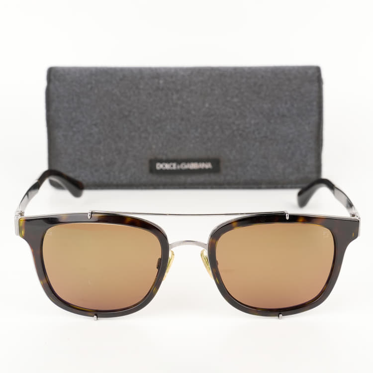 Dolce & Gabbana Black Acetate Frame Sunglasses-Hover-Image