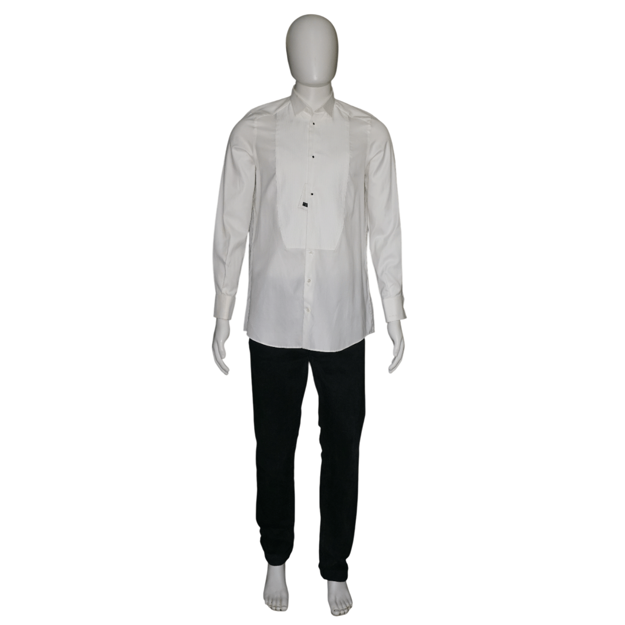 Dolce And Gabbana Alta Sartoria Leather White Shirt