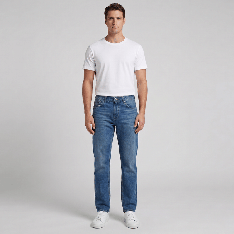 Size 52 - Dolce & Gabbana Comfort Washed Blue Denim-Hover-Image