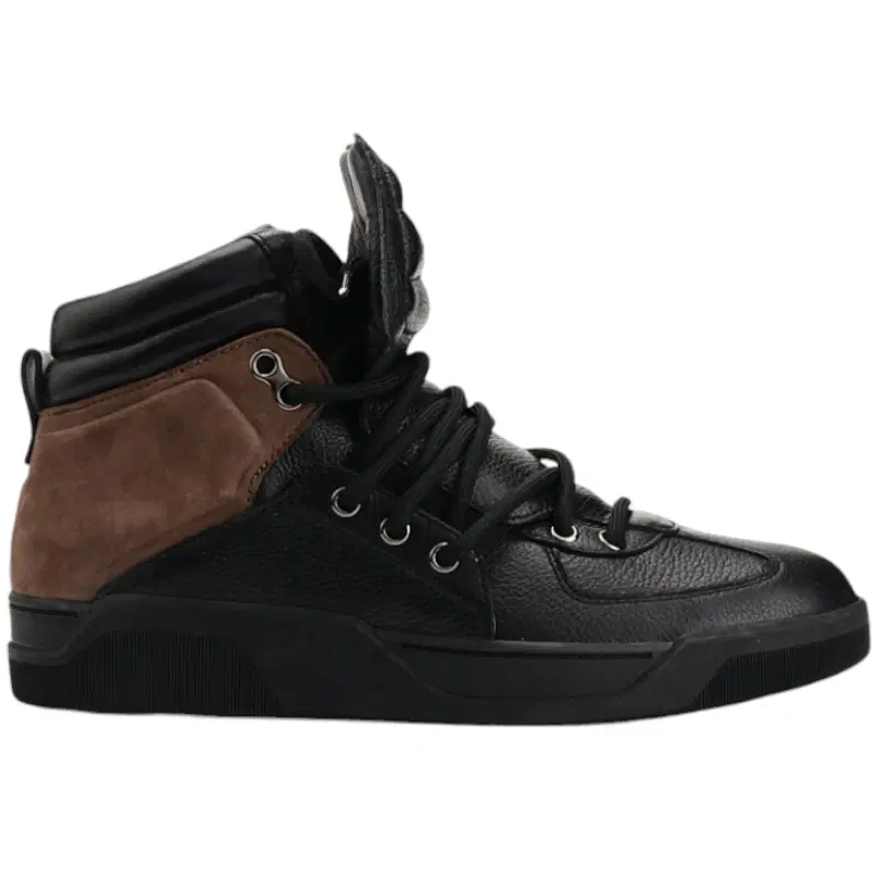 Dolce & Gabbana Black Leather High Top Sneaker