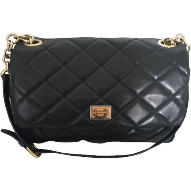 Dolce & Gabbana Black Quilted Shoulder Bag-Hover-Image