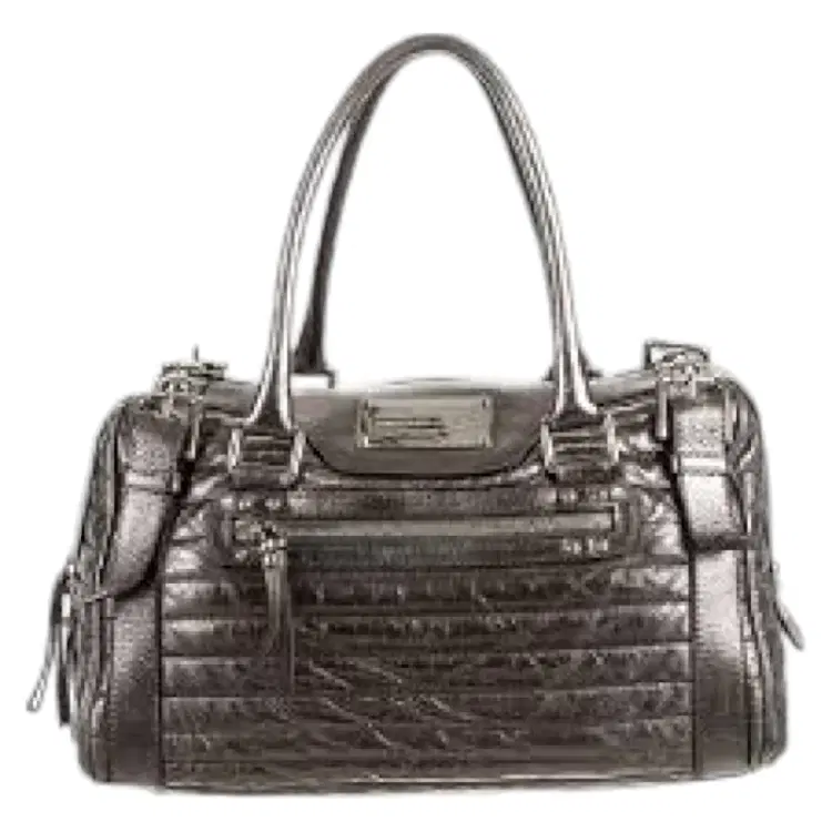 Dolce & Gabbana Miss Easy Silver Leather Satchel-Hover-Image