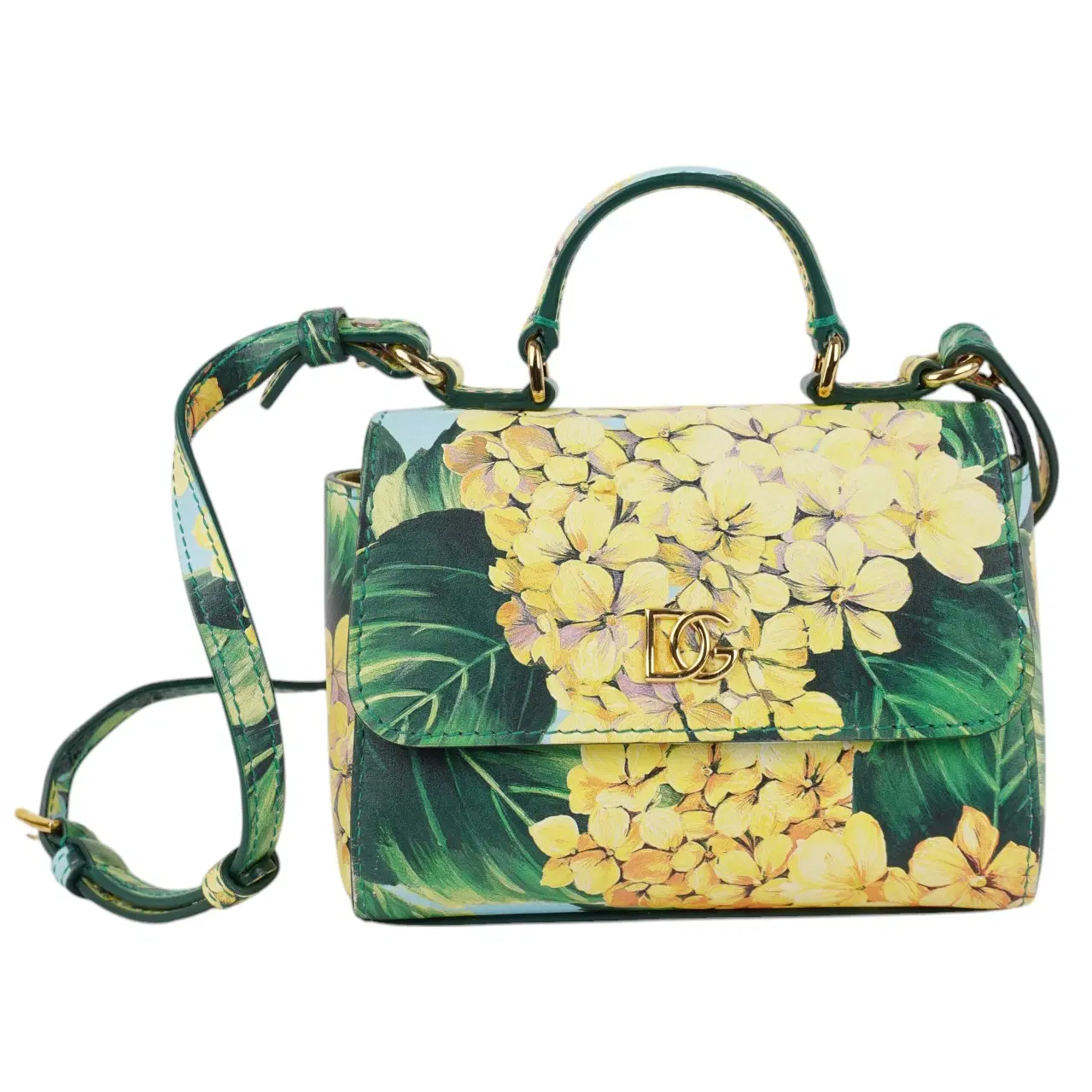 Dolce And Gabbana Floral Small Top Handle Bag