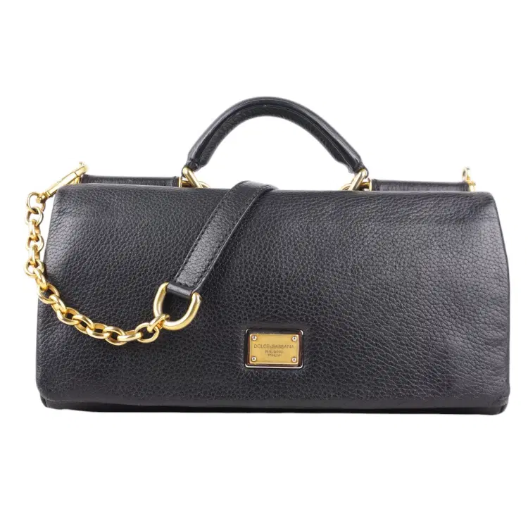 Dolce and Gabbana Black Leather Mini Miss Sicily Bag-Hover-Image