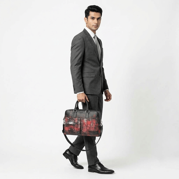 Dior Homme paint/color splatter laptop bag-Hover-Image