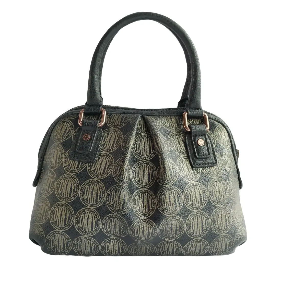 DKNY Signature PVC and Leather Dome Satchel