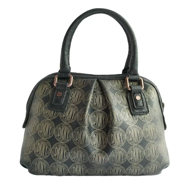 DKNY Signature PVC and Leather Dome Satchel-Hover-Image