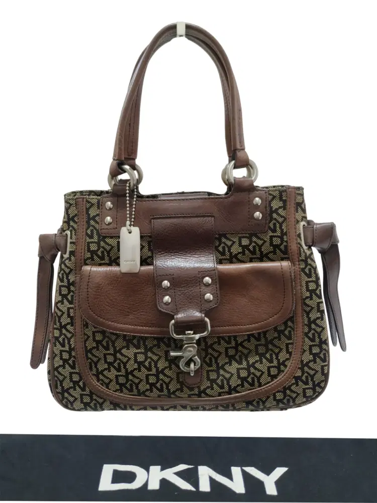 DKNY Brown Logo Bag-Hover-Image