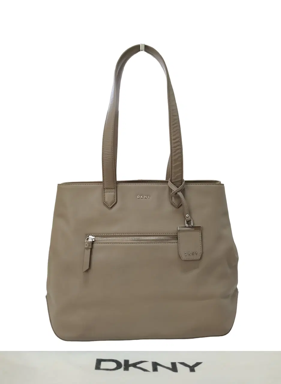 DKNY Taupe Nappa Leather Tote