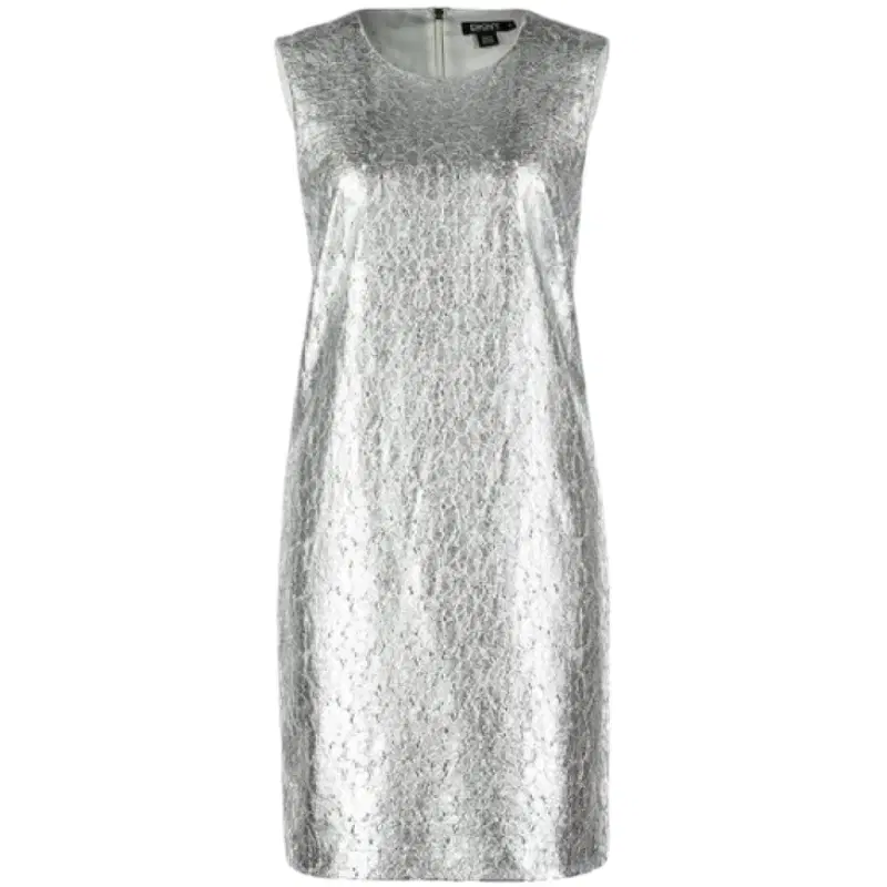 DKNY Metallic Lace Knee Length Tree