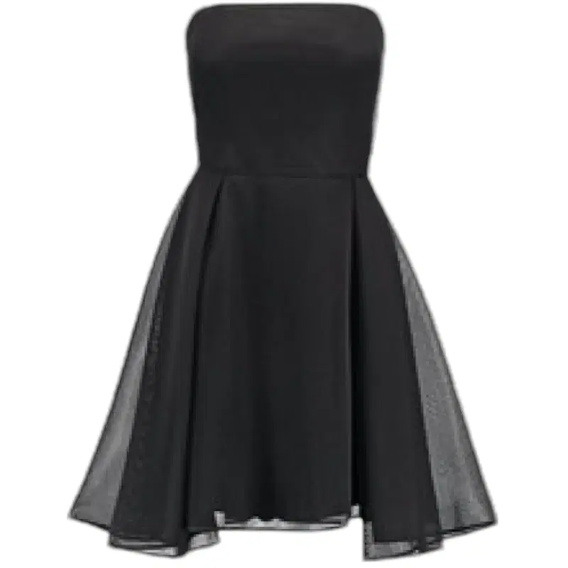 DKNY Strapless Black Mesh Dress 1