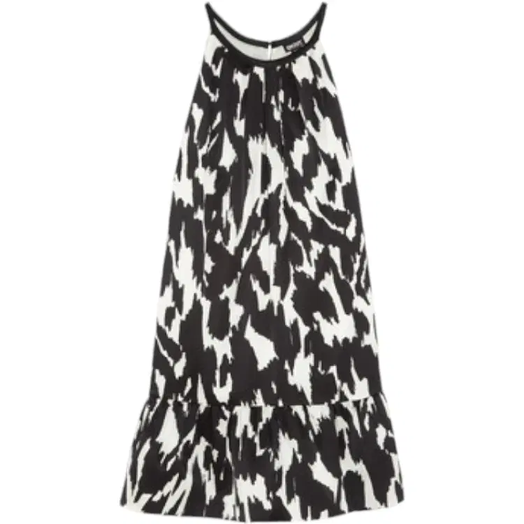 DKNY Black and White Halter Dress-Hover-Image