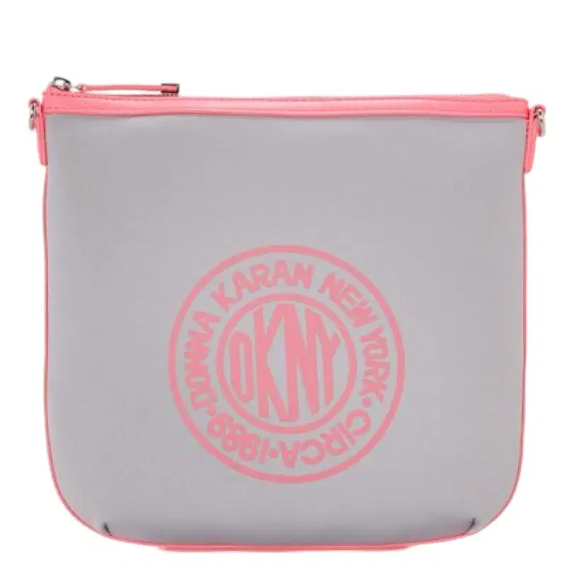 DKNY Pink and Grey Neoprene Messenger Bag