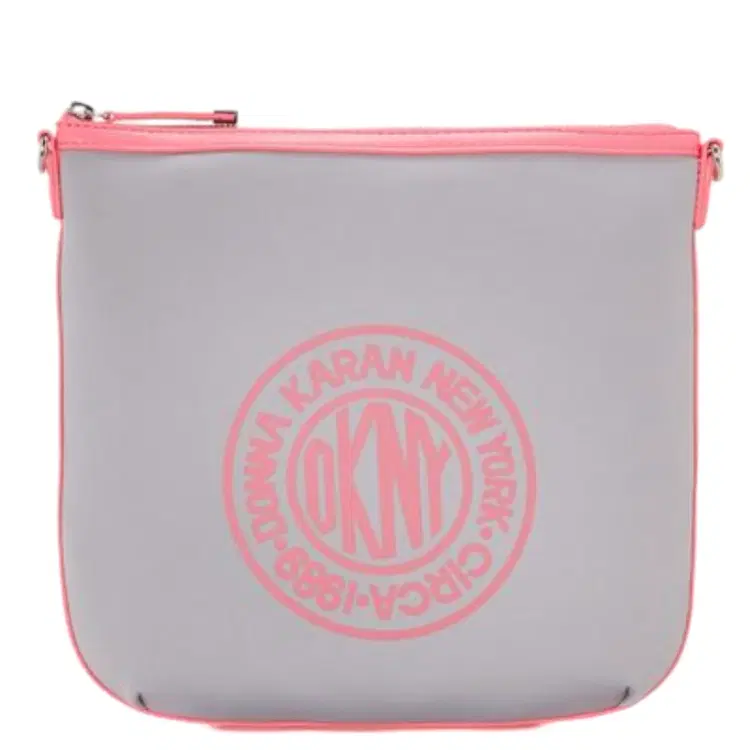 DKNY Pink and Grey Neoprene Messenger Bag-Hover-Image