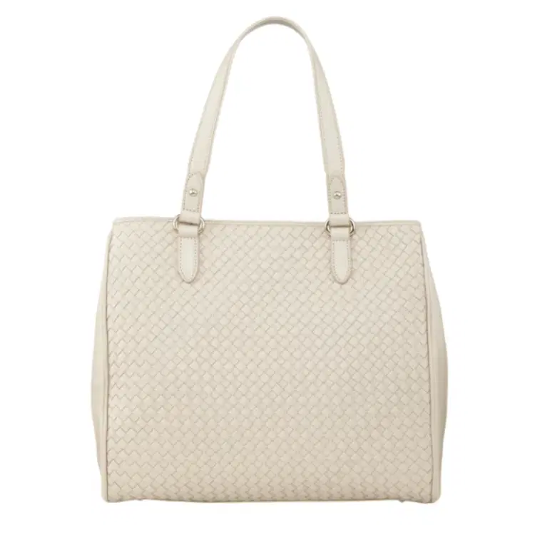 DKNY Beige Weave Tote-Hover-Image