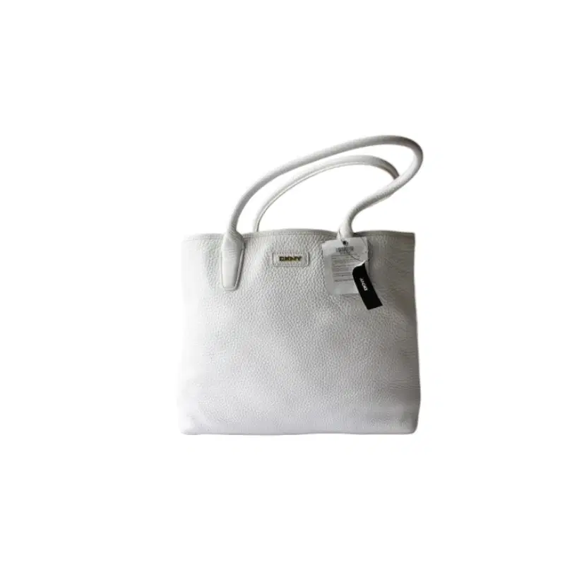 DKNY White Grained Leather Tote