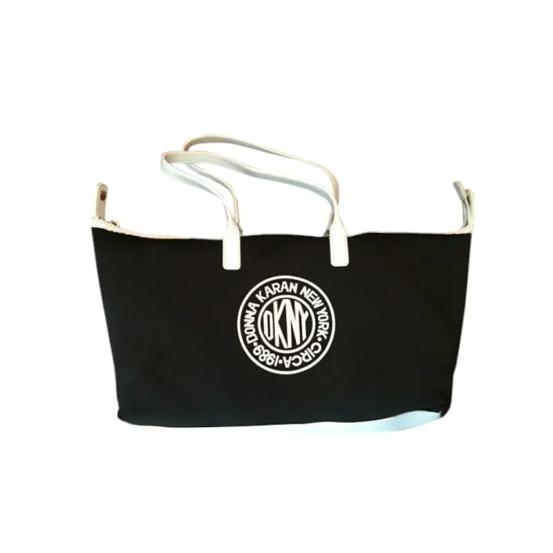 DKNY Black and White Neoprene Tote