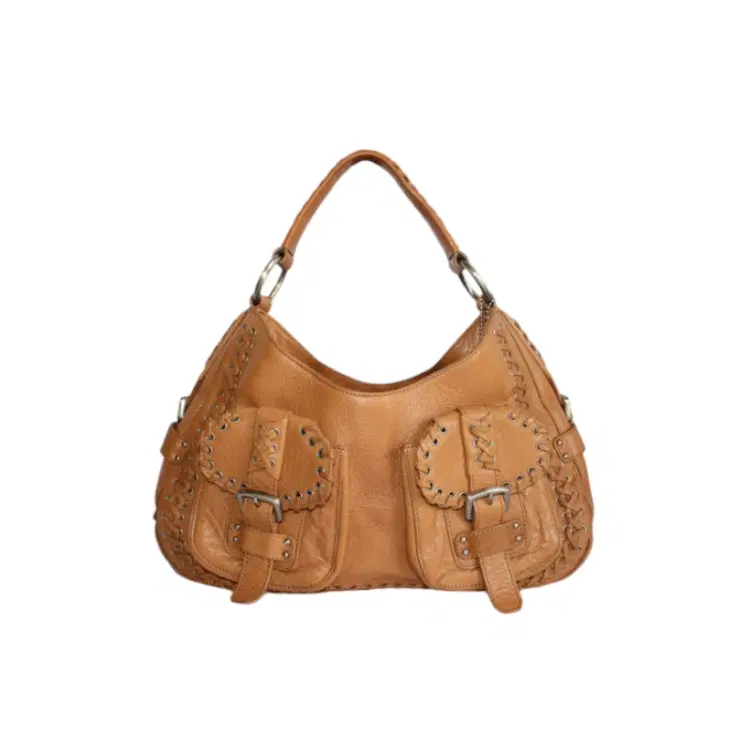 DKNY Tan Leather Handbag-Hover-Image