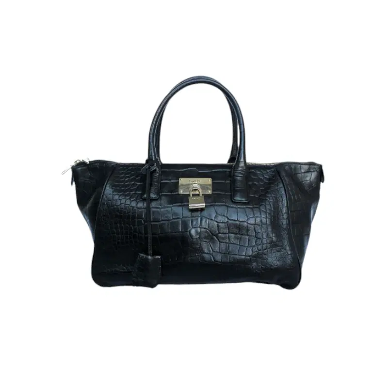 DKNY Black Top Handle Zipper Handbag