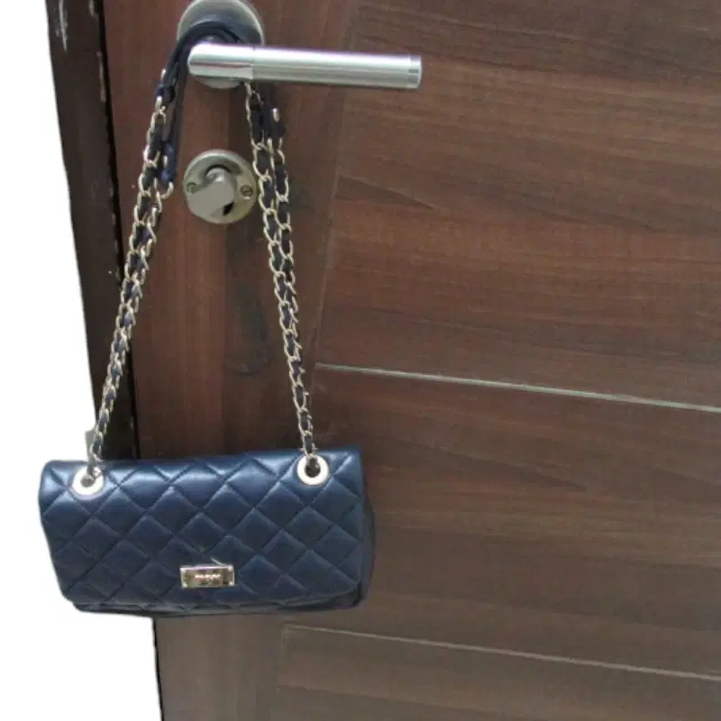 DKNY Black Quilted Shoulder Bag with Chain Link Strap