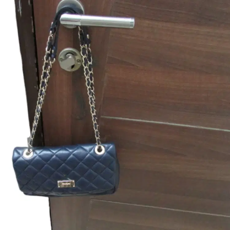 DKNY Black Quilted Shoulder Bag with Chain Link Strap-Hover-Image