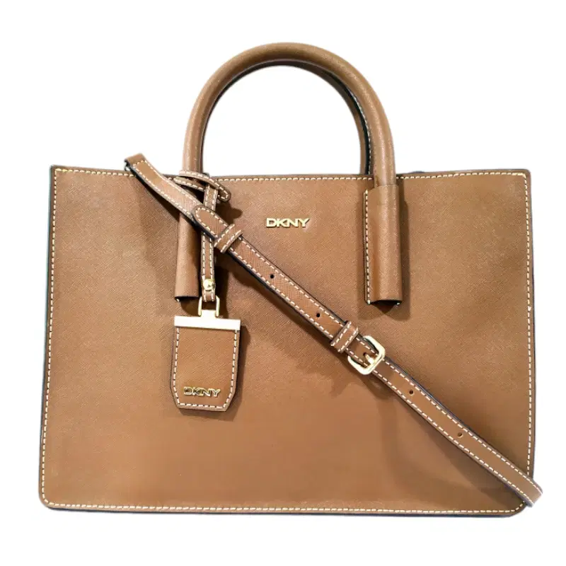 DKNY Bryant Park Tan Saffiano Leather Tote