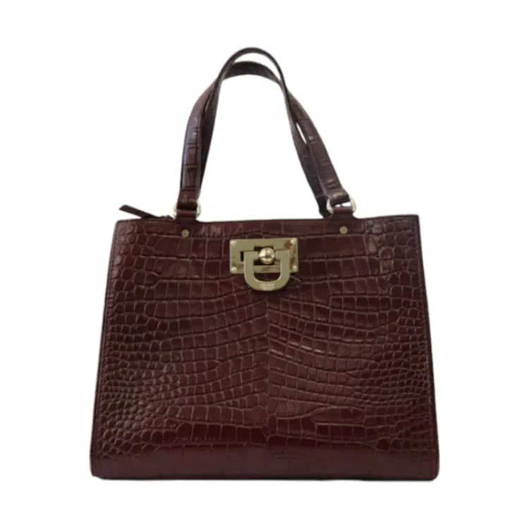 DKNY Crocodile effect leather Handbag-Hover-Image