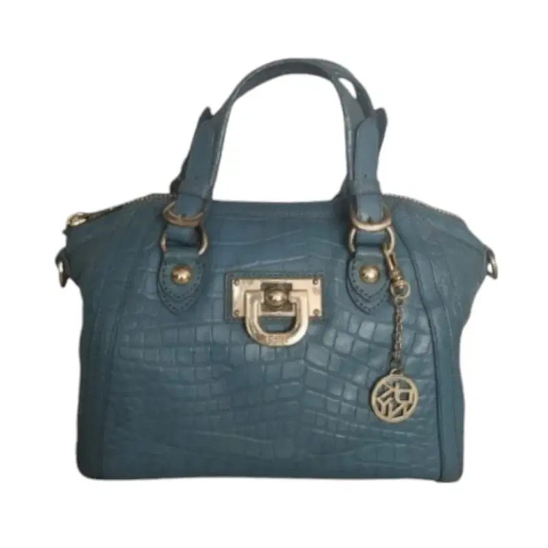 DKNY Croc Embossed Leather Crossbody Satchel