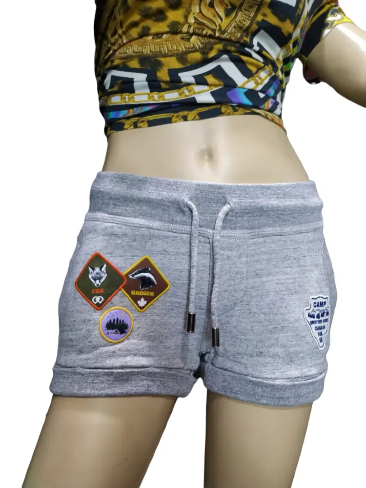 Dsquared2 Grey Patch Lounge Shorts-Hover-Image