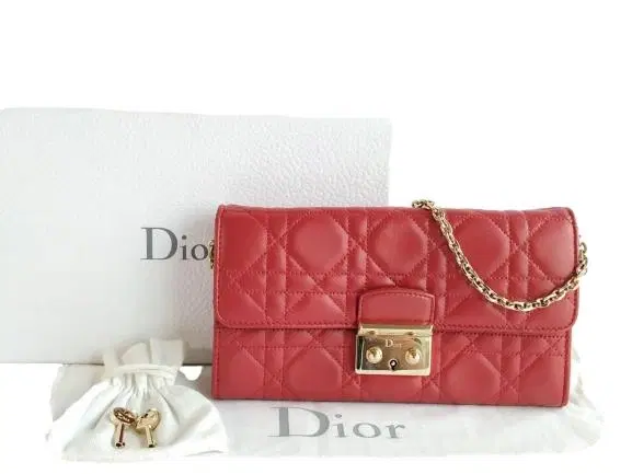 Dior Cannage Quilted Lambskin Leather Miss Dior Rendez Vous Chain Wallet-Hover-Image