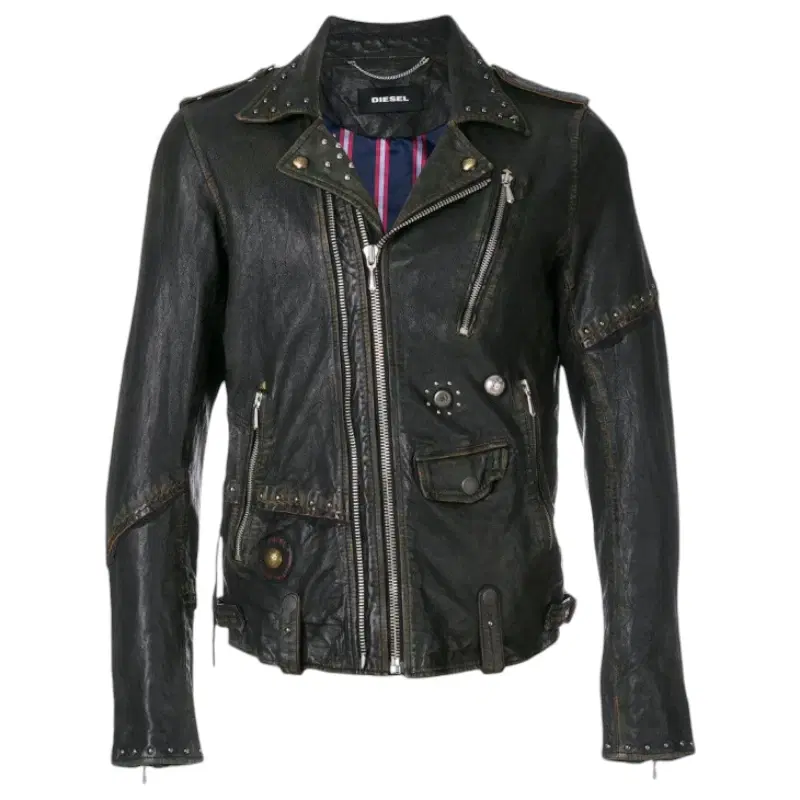 Diesel L Slate Giacca Leather Jacket
