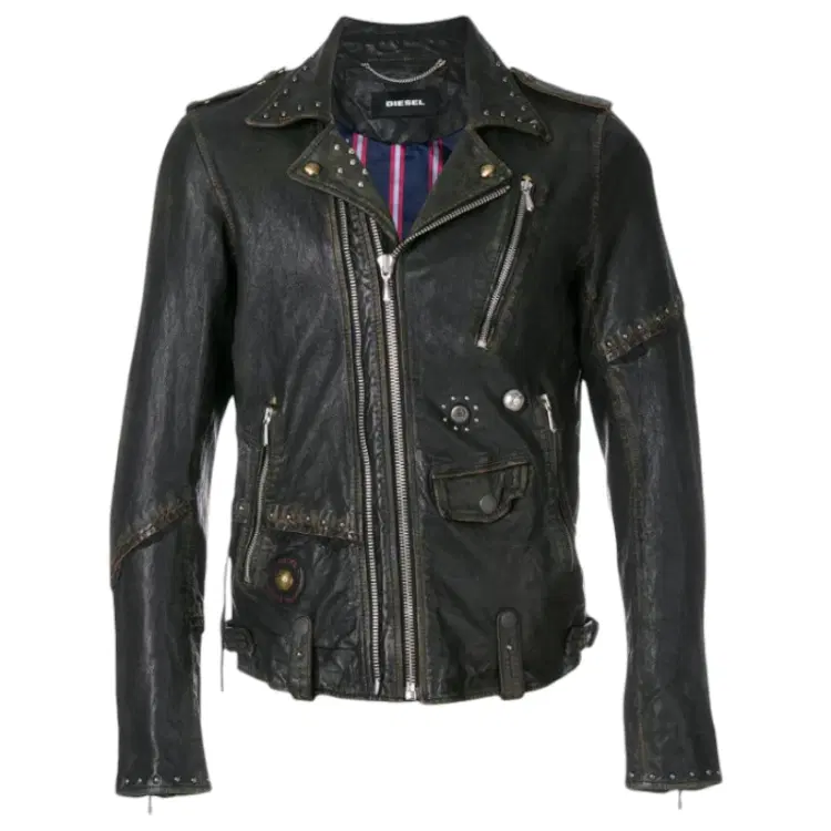 Diesel L Slate Giacca Leather Jacket-Hover-Image