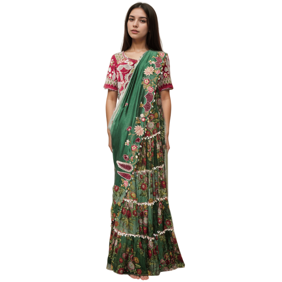 Gazal Gupta Multicolour Lehenga