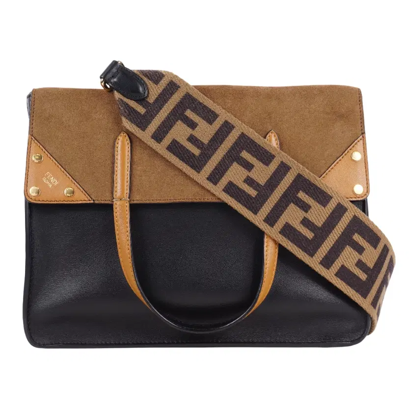 Fendi Leather Flip Satchel