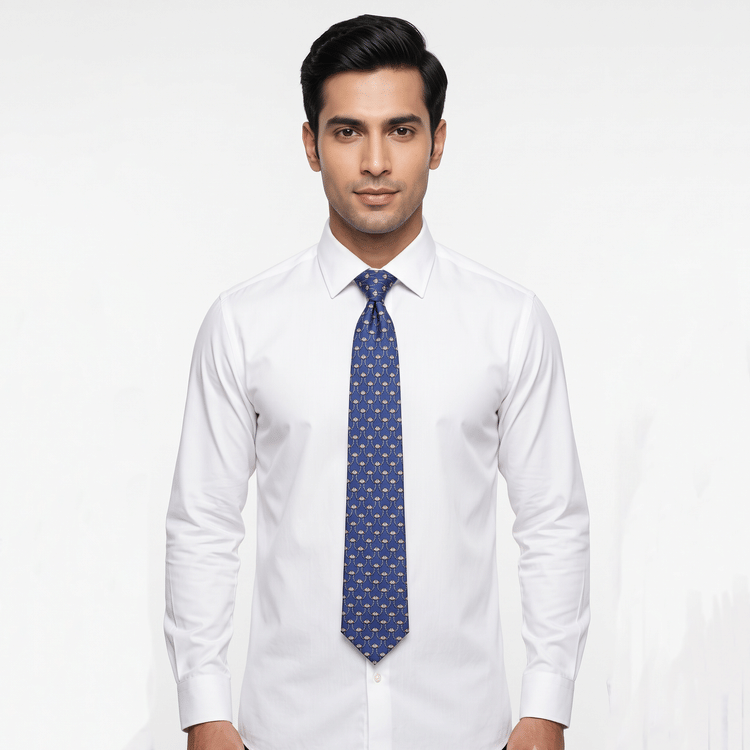 Dunhill Garter&Laurel Crest Tie in Silk-Hover-Image