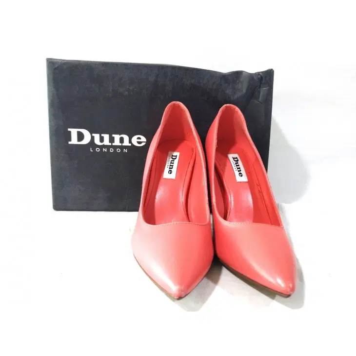 Dune London Red Alexxa High Point Court Pumps