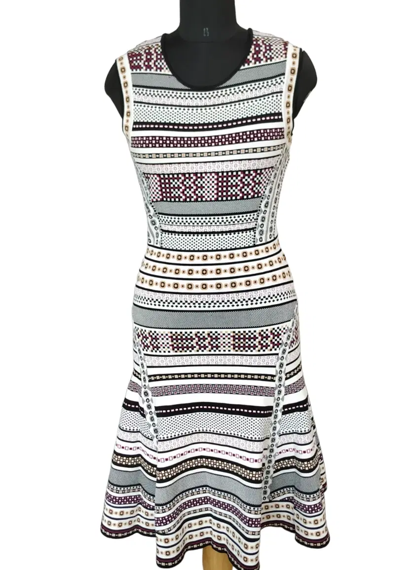 DVF Eleanor Print Knit A-Line Dress
