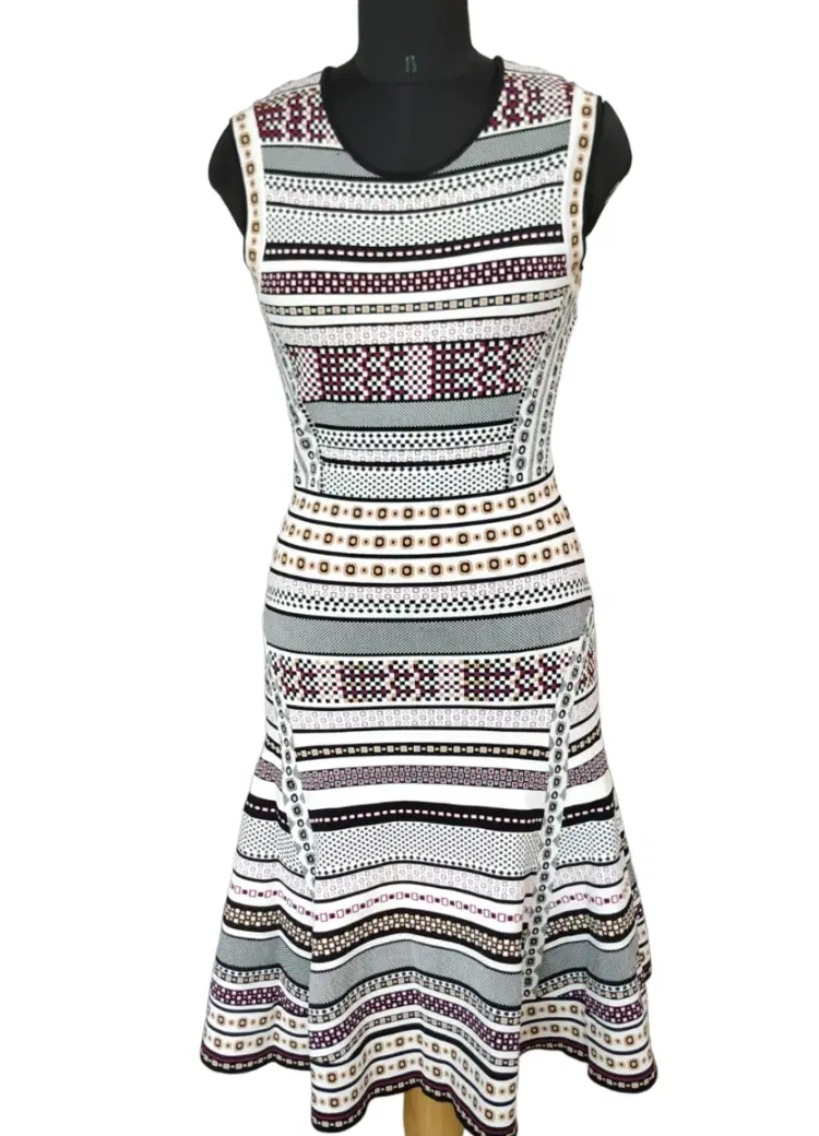 DVF Eleanor Print Knit A-Line Dress-Hover-Image