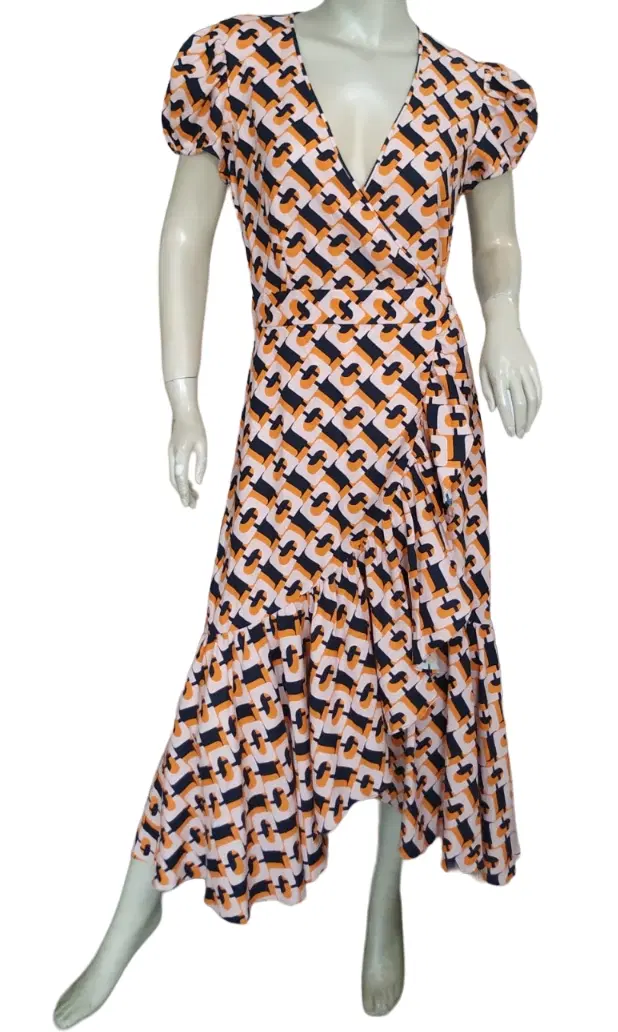 Diane Von Furstenberg Vienna Ruffled Wrap Dress